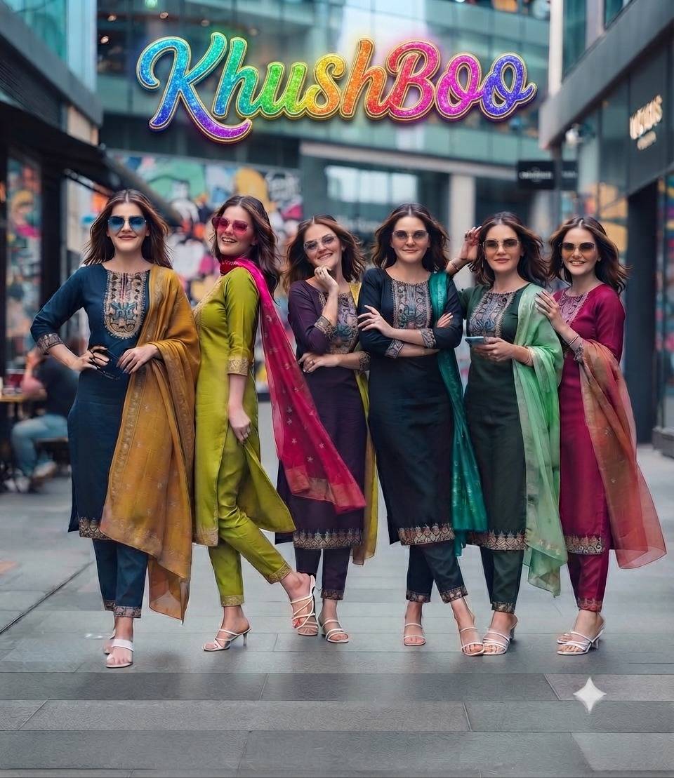 KHUSHBOO BY Fashid Wholesale Stylish Beautiful Colourful Vetican Silk Dresses At Wholesale Price